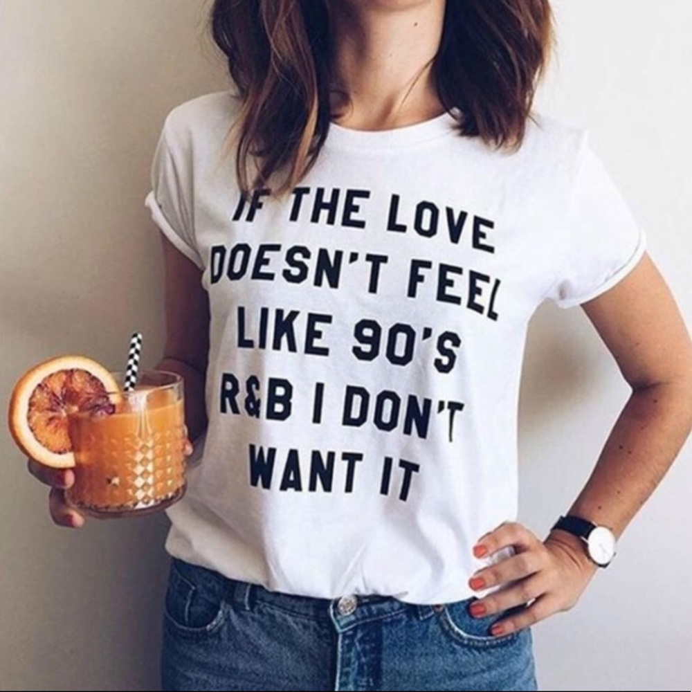 5⭐️ Rated 🎧 90s R&B Love White T-Shirt (Small) - Picture 3 of 7